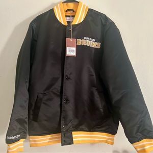 NWT NHL Boston Bruins Mitchell and Ness Heavyweight Jacket.